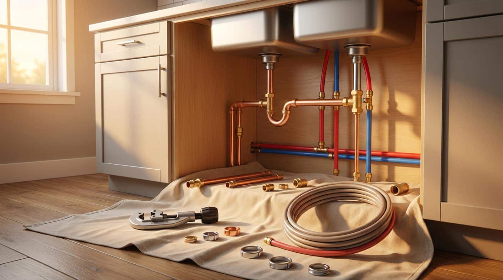 Plumbing work in progress